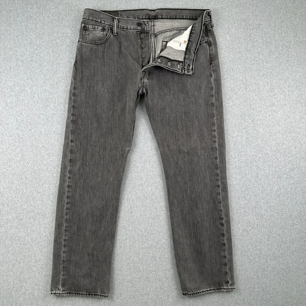 Levis‎ Jeans Mens 36x30 Gray 501 XX Original Fit Button Fly Straight Leg Denim